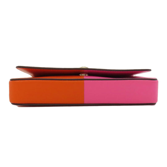 Kate Spade Long Wallet Purse leather pink Chain Wallet Bicolor Women Used Authentic