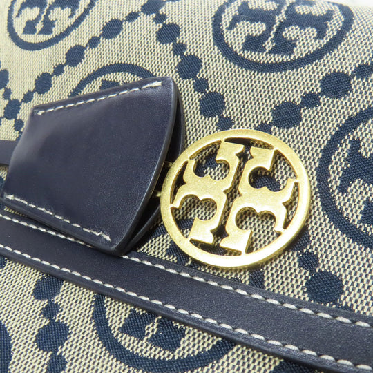 Tory Burch Tote Bag canvas gray Perry T Monogram
