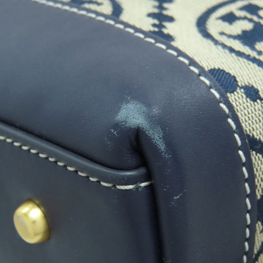 Tory Burch Tote Bag canvas gray Perry T Monogram