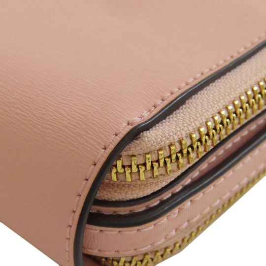 Tory Burch Long Wallet Purse leather pink Shoulder wallet