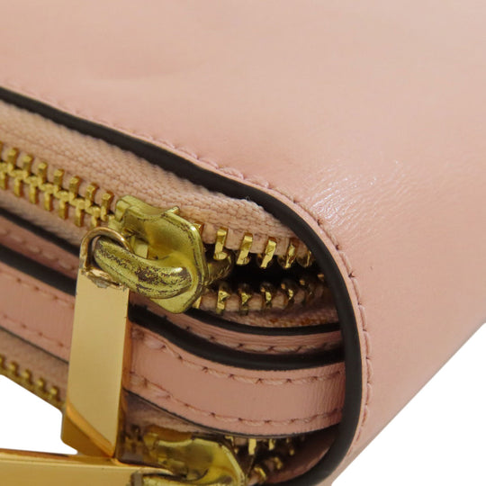 Tory Burch Long Wallet Purse leather pink Shoulder wallet