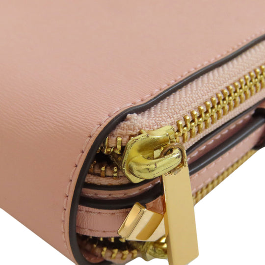Tory Burch Long Wallet Purse leather pink Shoulder wallet