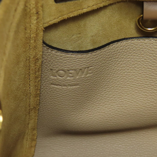 LOEWE Handbag Calfskin Brown Hammock Nugget 2WAY Women Used Authentic