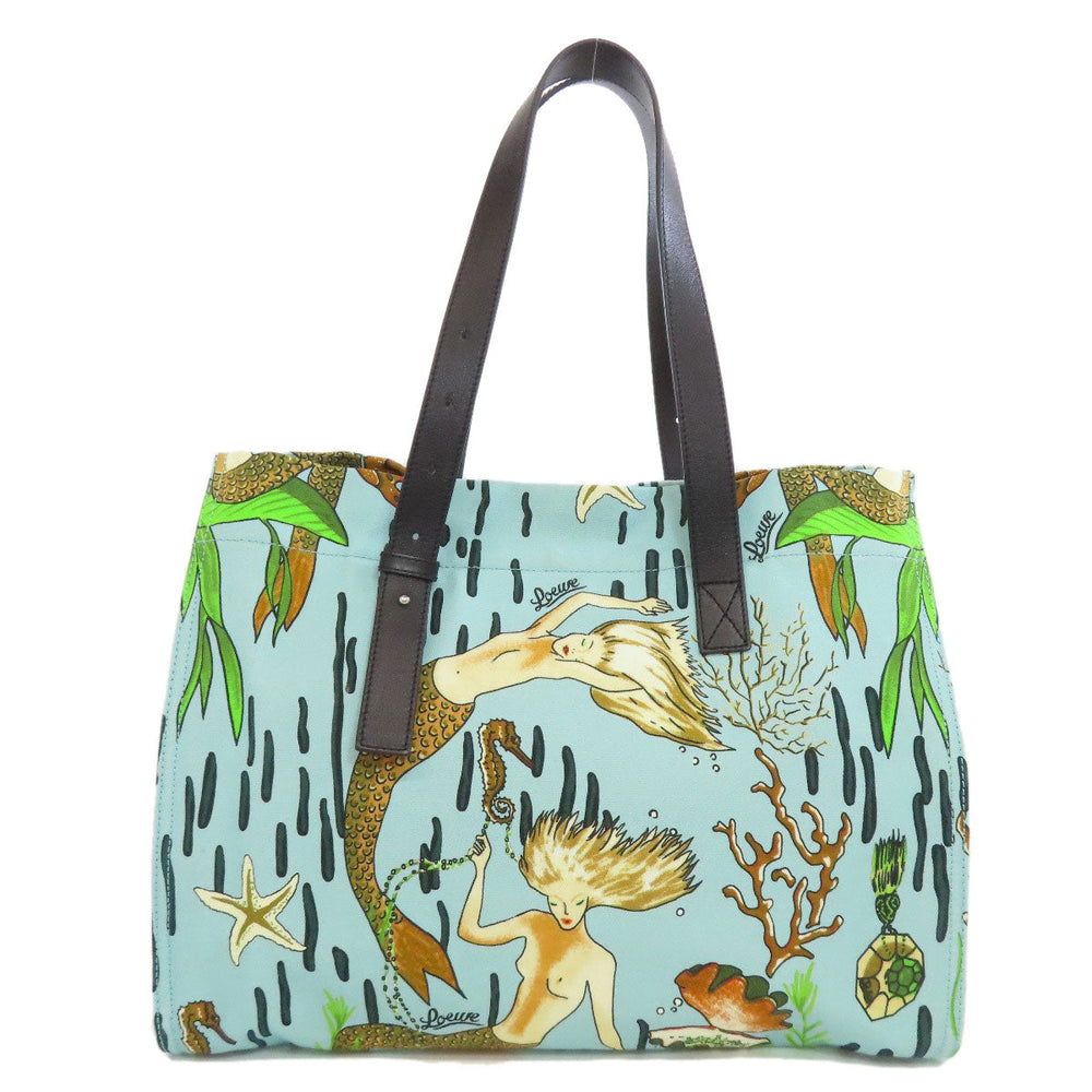 LOEWE Tote Bag canvas blue Paula's Ibiza Women Used Authentic