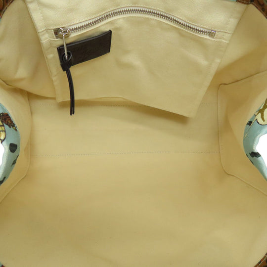LOEWE Tote Bag canvas blue Paula's Ibiza Women Used Authentic