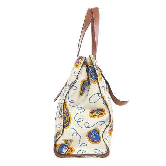 LOEWE Tote Bag canvas white Paula's Ibiza Women Used Authentic