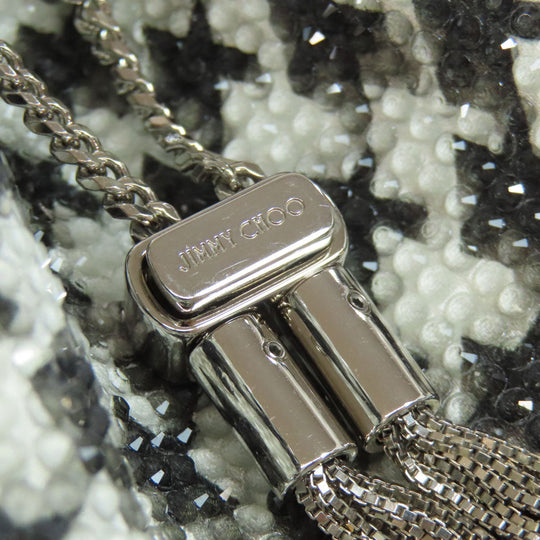 JIMMY CHOO Handbag Satin black Bonbon 2WAY