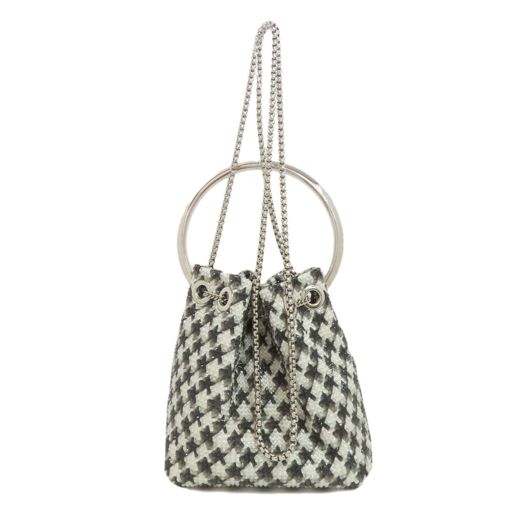 JIMMY CHOO Handbag Satin black Bonbon 2WAY