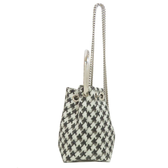 JIMMY CHOO Handbag Satin black Bonbon 2WAY
