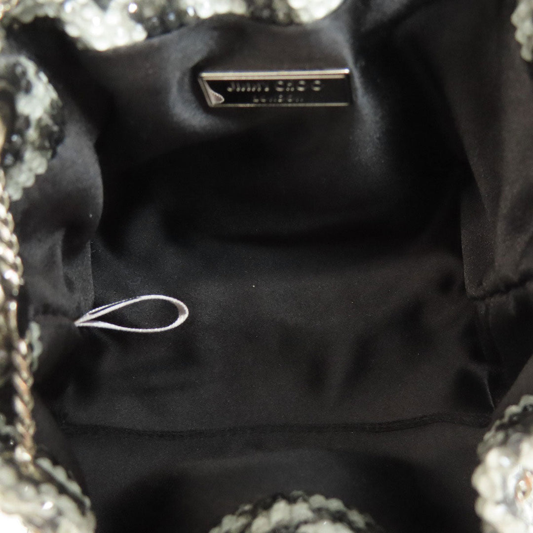 JIMMY CHOO Handbag Satin black Bonbon 2WAY