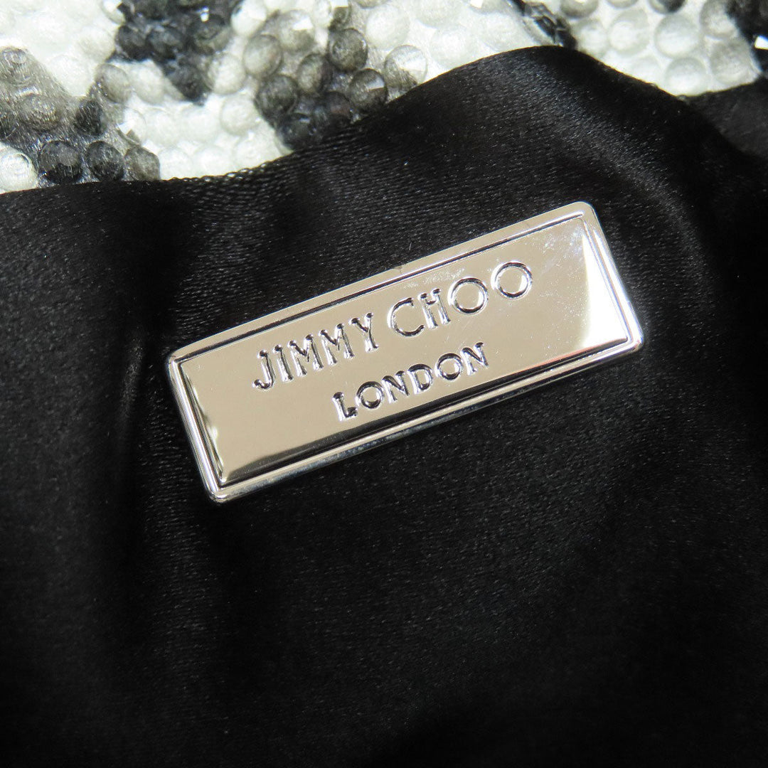 JIMMY CHOO Handbag Satin black Bonbon 2WAY