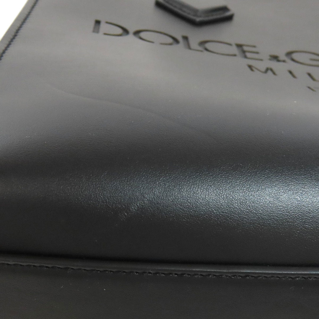 DOLCE&GABBANA Tote Bag Calfskin black 2WAY Women Used Authentic