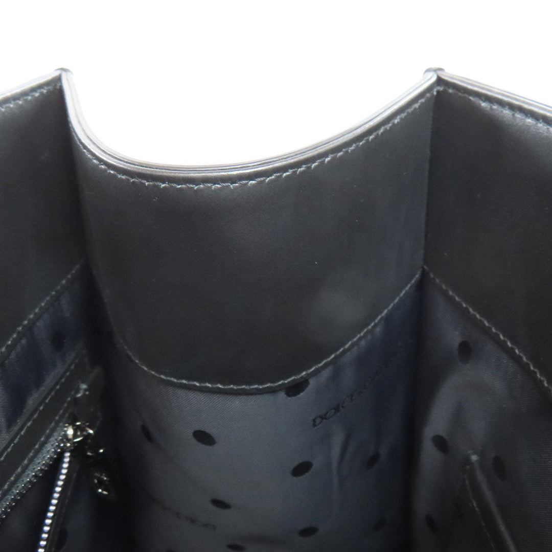 DOLCE&GABBANA Tote Bag Calfskin black 2WAY Women Used Authentic