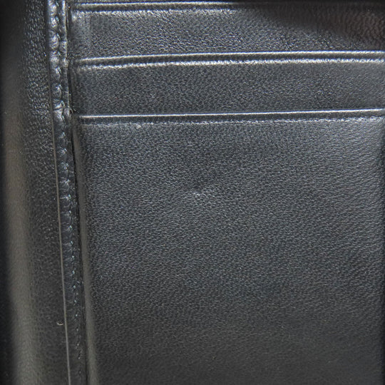 MIUMIU Bifold Wallet Calfskin black Materasse Women Used Authentic