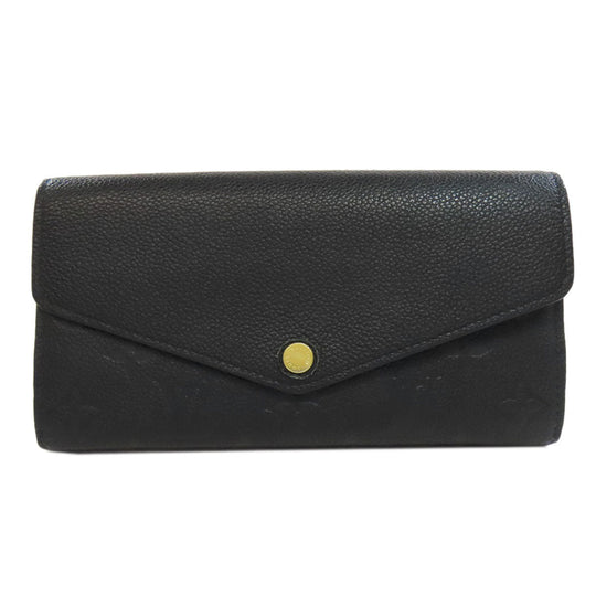LOUIS VUITTON Long Wallet Purse M61182 Ann Platt black Portefeuille Sara Women Used Authentic