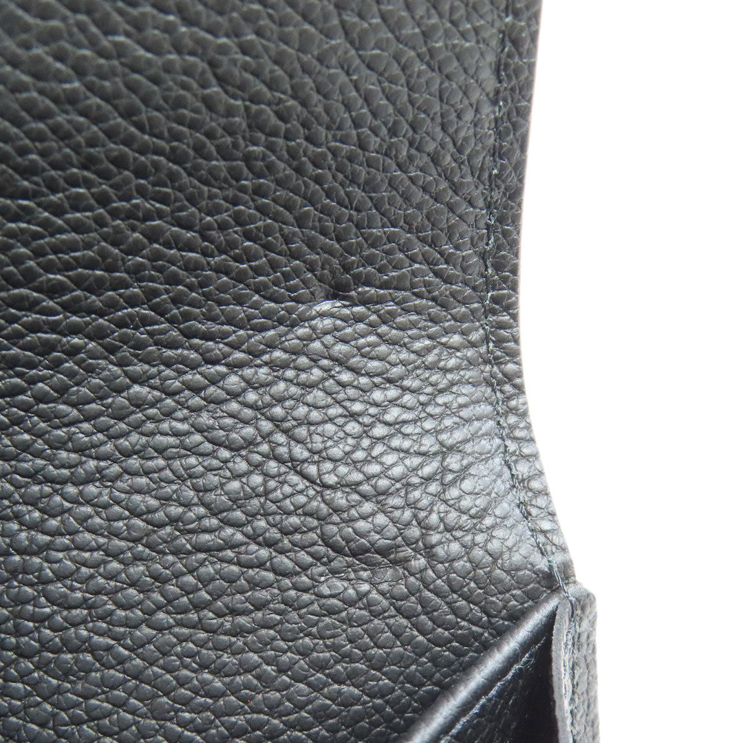 LOUIS VUITTON Long Wallet Purse M61182 Ann Platt black Portefeuille Sara Women Used Authentic