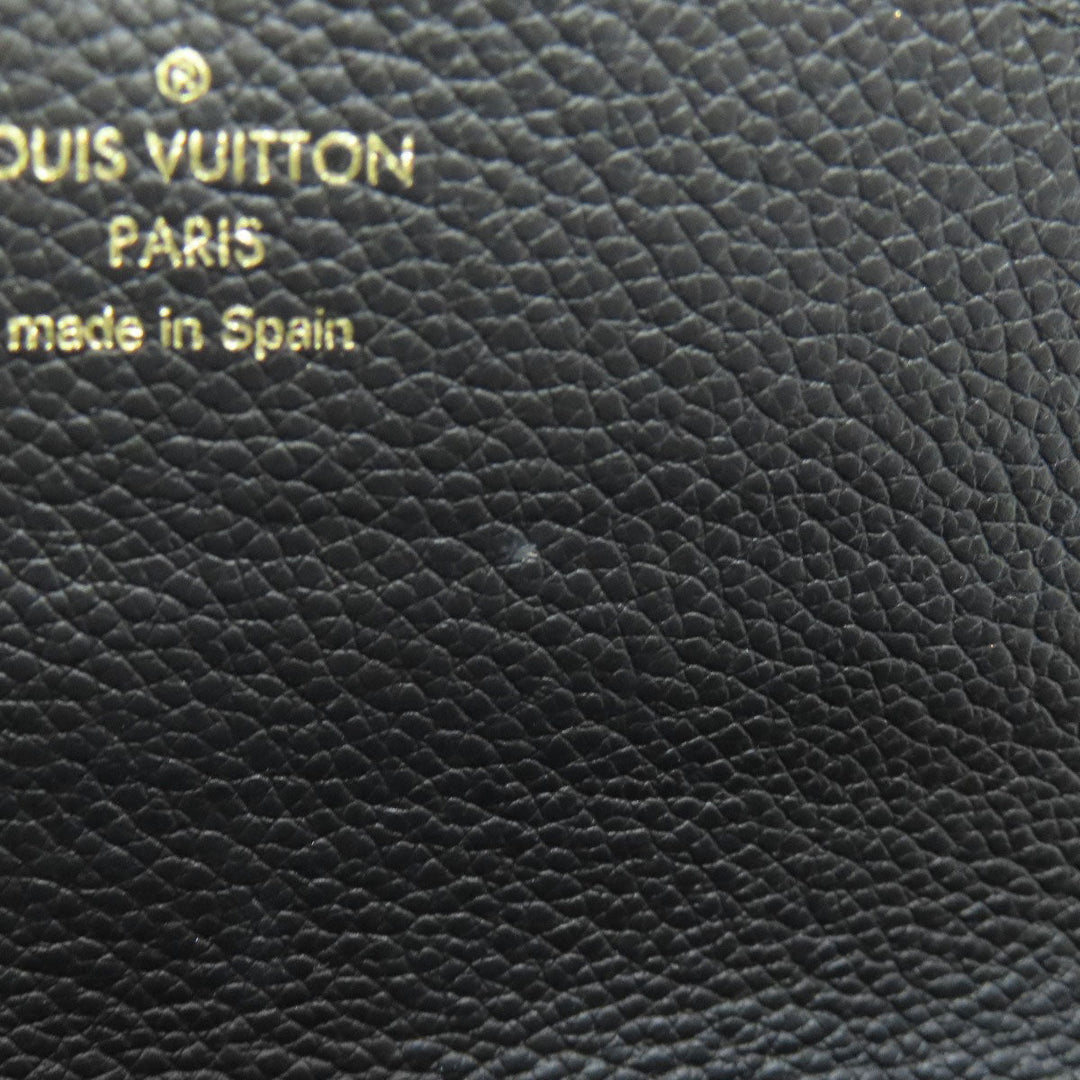 LOUIS VUITTON Long Wallet Purse M61182 Ann Platt black Portefeuille Sara Women Used Authentic