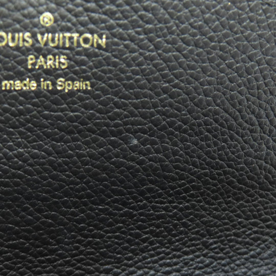 LOUIS VUITTON Long Wallet Purse M61182 Ann Platt black Portefeuille Sara Women Used Authentic