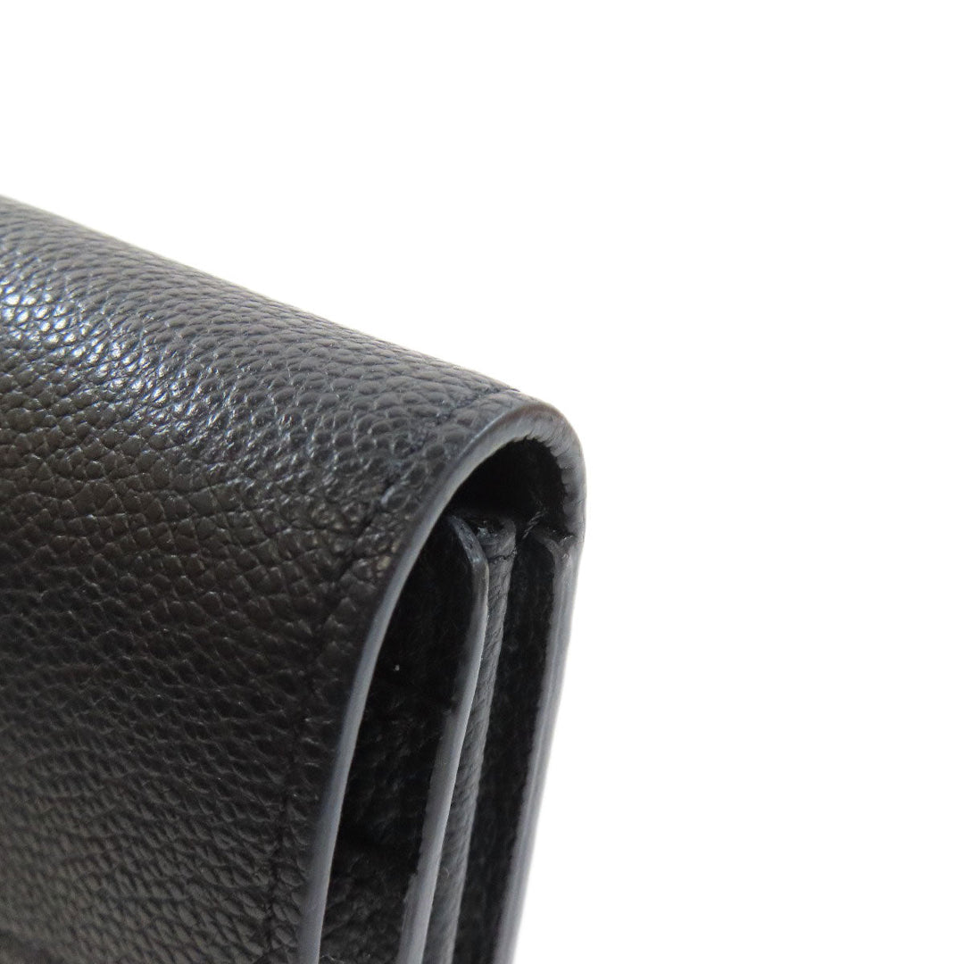 LOUIS VUITTON Long Wallet Purse M61182 Ann Platt black Portefeuille Sara Women Used Authentic
