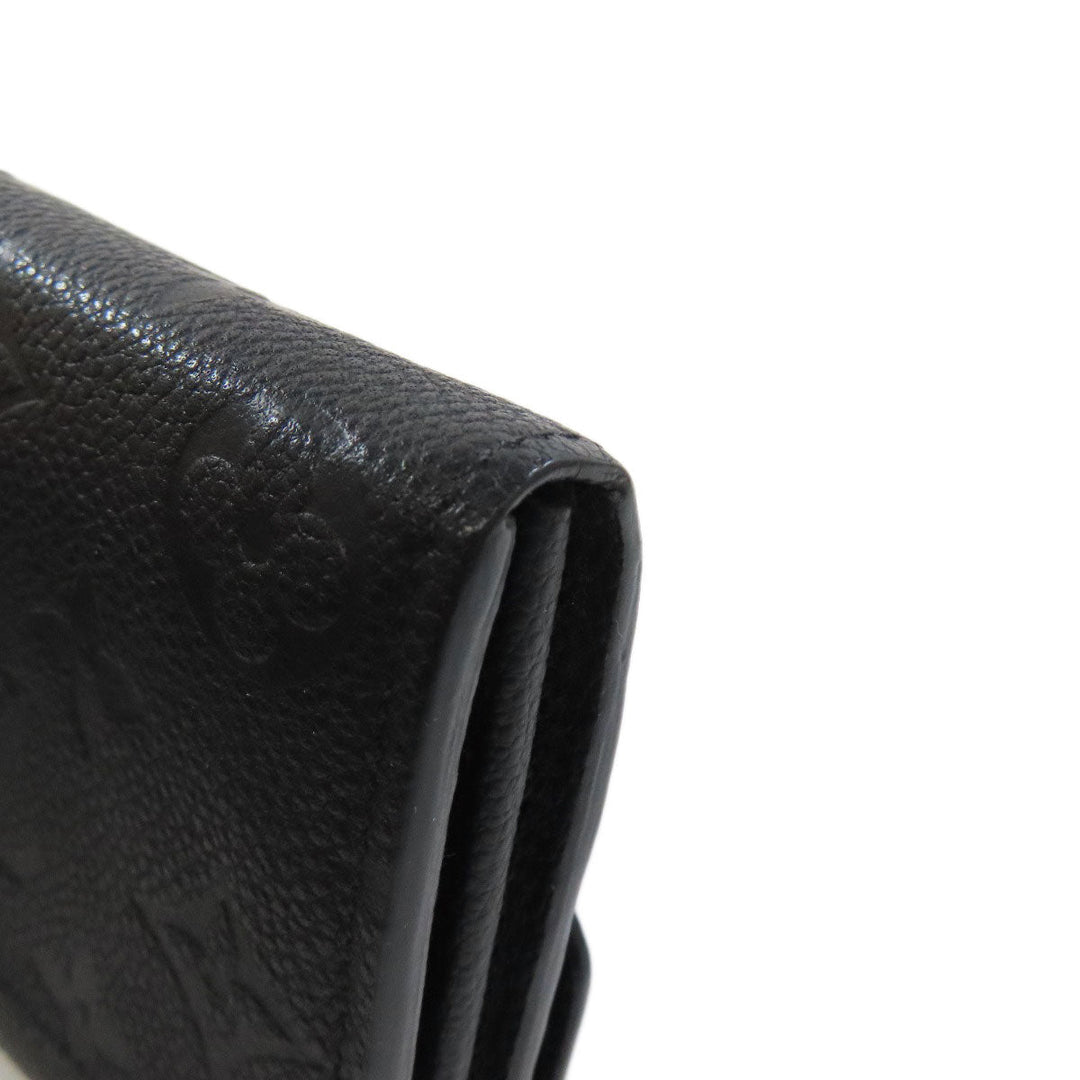 LOUIS VUITTON Long Wallet Purse M61182 Ann Platt black Portefeuille Sara Women Used Authentic