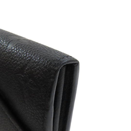 LOUIS VUITTON Long Wallet Purse M61182 Ann Platt black Portefeuille Sara Women Used Authentic