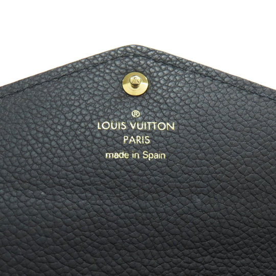LOUIS VUITTON Long Wallet Purse M61182 Ann Platt black Portefeuille Sara Women Used Authentic