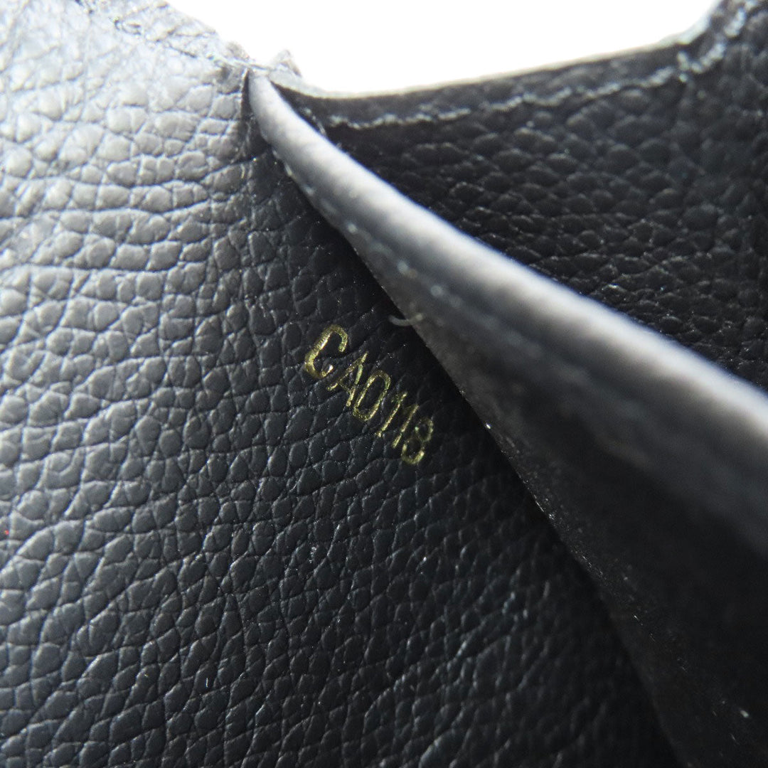LOUIS VUITTON Long Wallet Purse M61182 Ann Platt black Portefeuille Sara Women Used Authentic