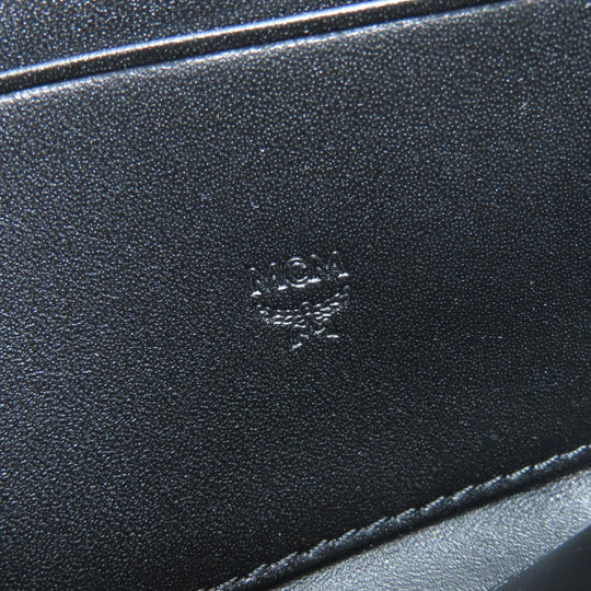 MCM Long Wallet Purse PVC Silver Rabbit print