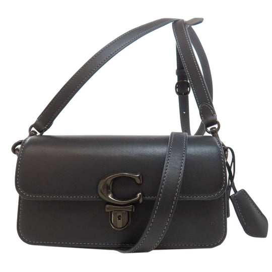 COACH Shoulder Bag CE331 leather black Studio Bag 20 2WAY