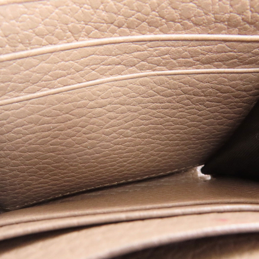 GUCCI Bifold Wallet 593587 leather beige Double G GG Marmont Medium Wallet Women Used Authentic