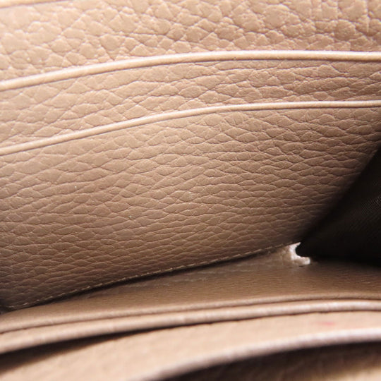 GUCCI Bifold Wallet 593587 leather beige Double G GG Marmont Medium Wallet Women Used Authentic