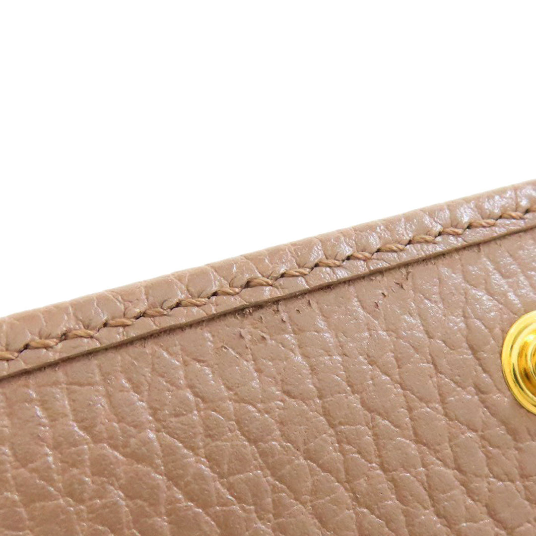 GUCCI Bifold Wallet 593587 leather beige Double G GG Marmont Medium Wallet Women Used Authentic