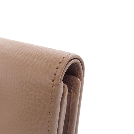 GUCCI Bifold Wallet 593587 leather beige Double G GG Marmont Medium Wallet Women Used Authentic