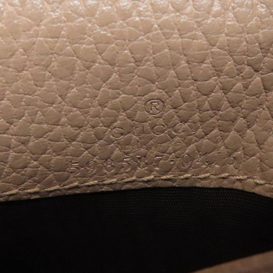 GUCCI Bifold Wallet 593587 leather beige Double G GG Marmont Medium Wallet Women Used Authentic