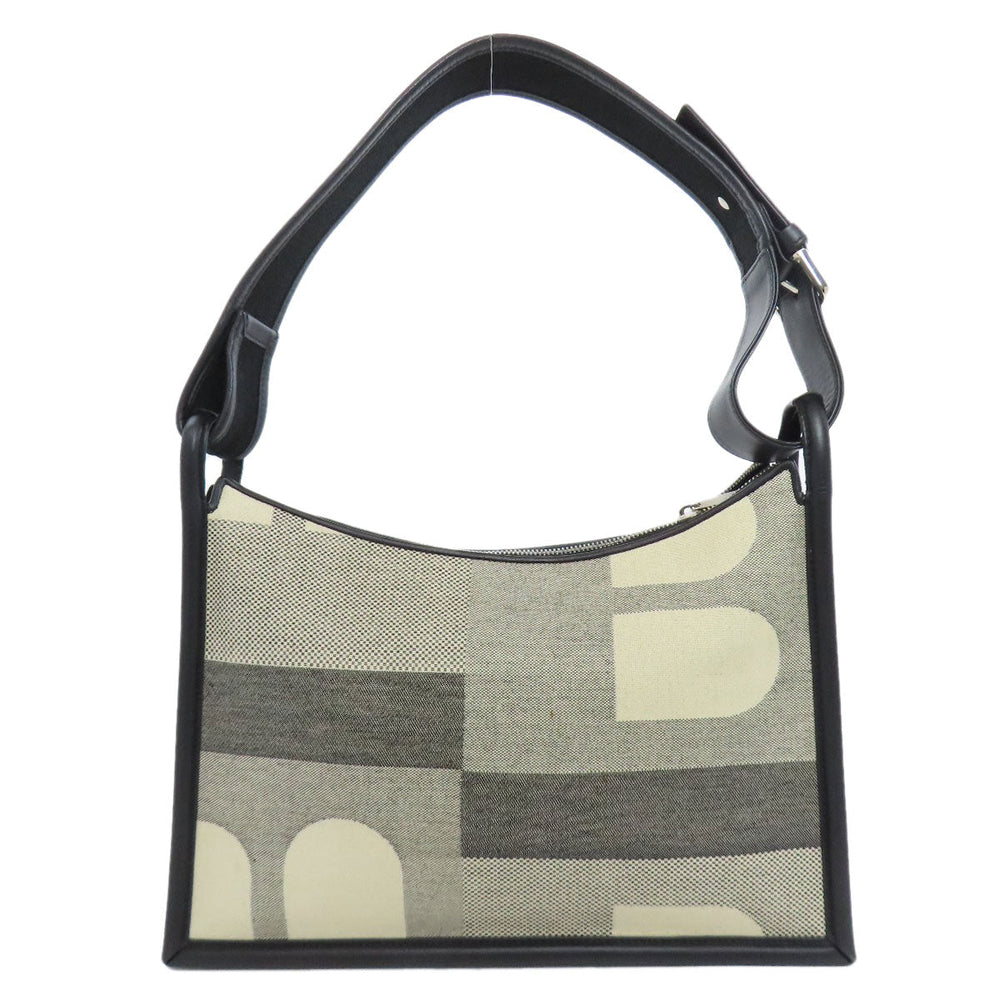 BALLY Shoulder Bag canvas gray one belt Women Used Authentic