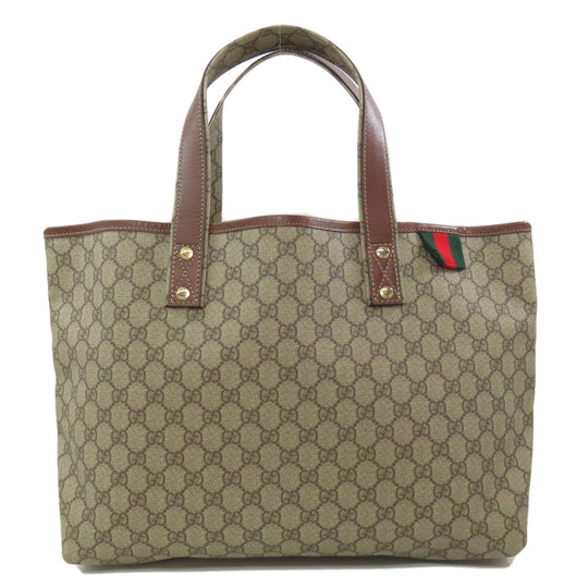 GUCCI Tote Bag 211134 PVC Brown GG Supreme