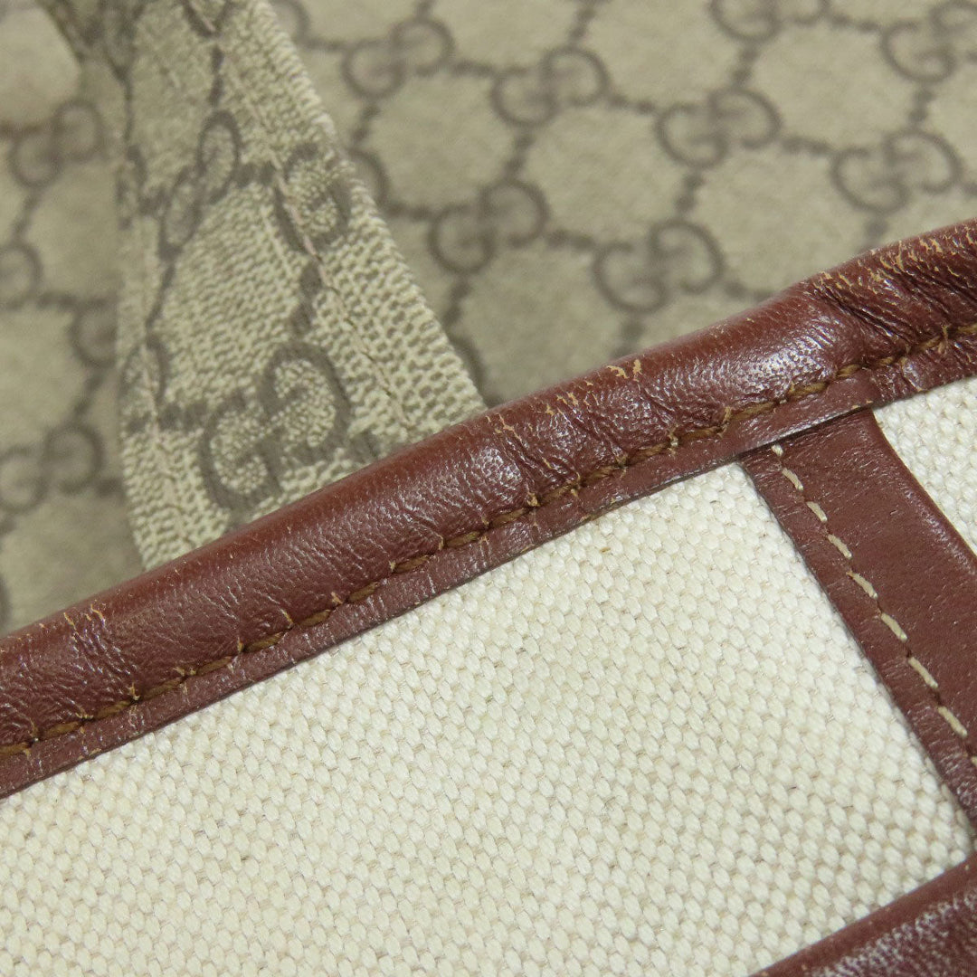 GUCCI Tote Bag 211134 PVC Brown GG Supreme