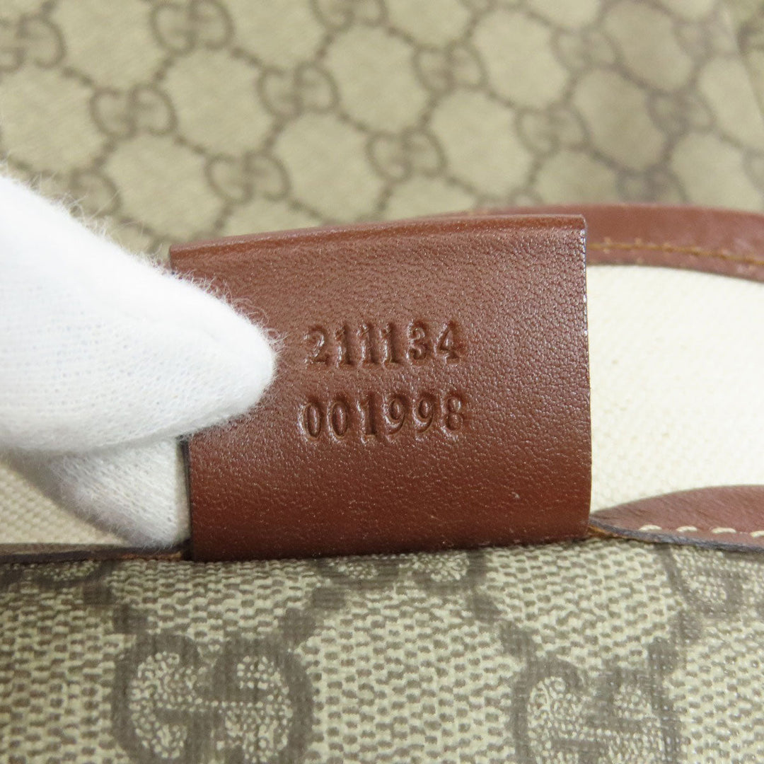 GUCCI Tote Bag 211134 PVC Brown GG Supreme