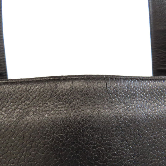 CHANEL Tote Bag Grained Calfskin Skin black COCO Mark