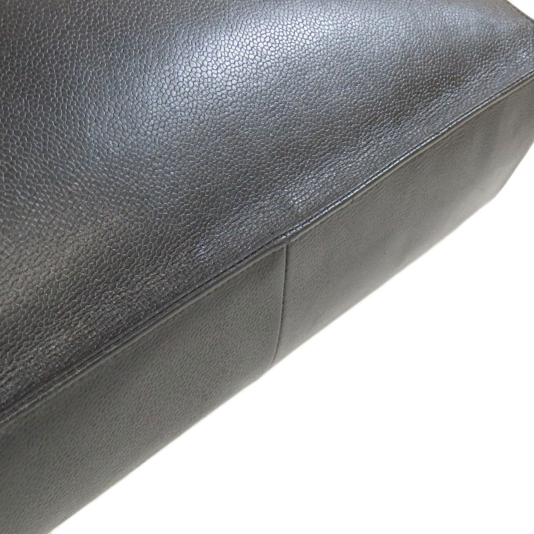 CHANEL Tote Bag Grained Calfskin Skin black COCO Mark