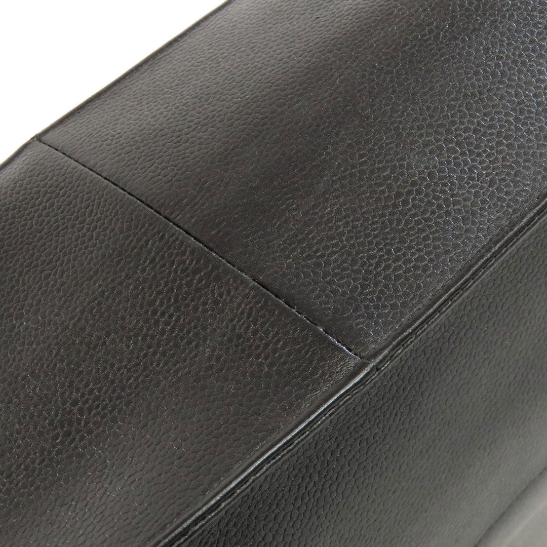 CHANEL Tote Bag Grained Calfskin Skin black COCO Mark
