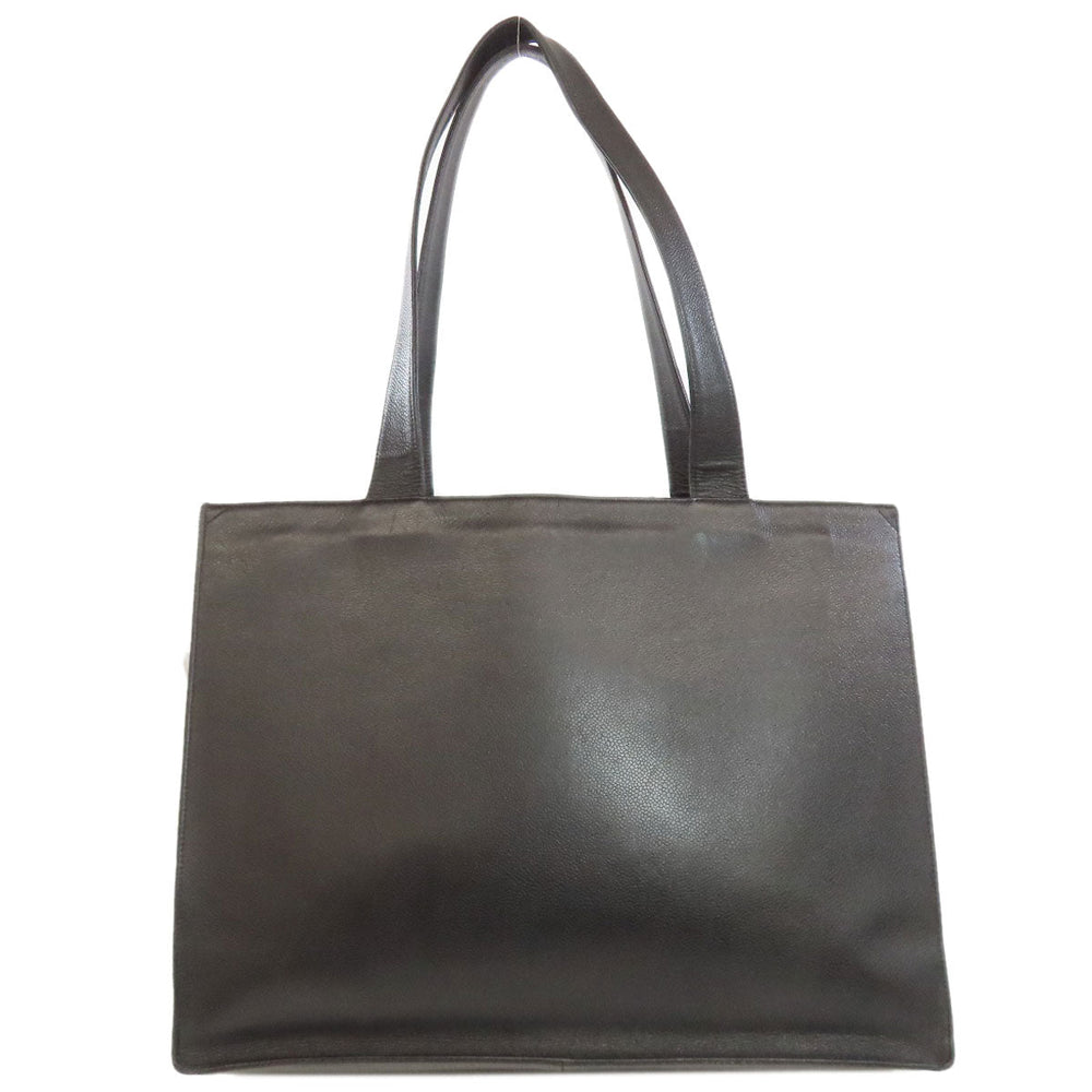 CHANEL Tote Bag Grained Calfskin Skin black COCO Mark