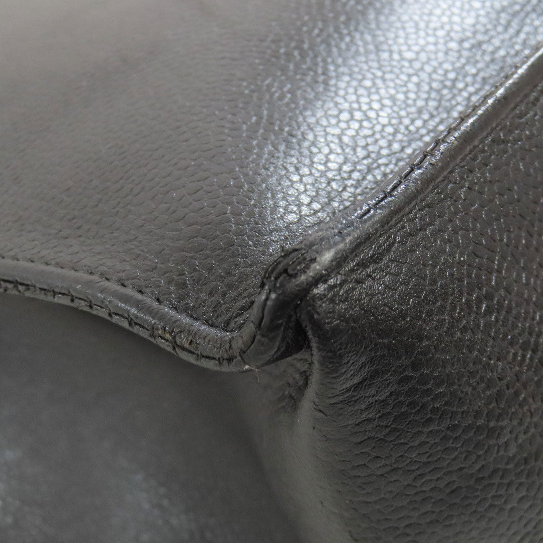 CHANEL Tote Bag Grained Calfskin Skin black COCO Mark