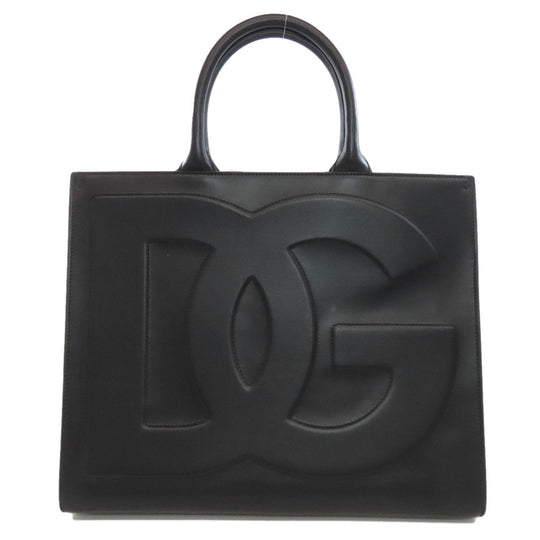 DOLCE&GABBANA Tote Bag Calfskin black DG Daily