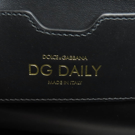 DOLCE&GABBANA Tote Bag Calfskin black DG Daily