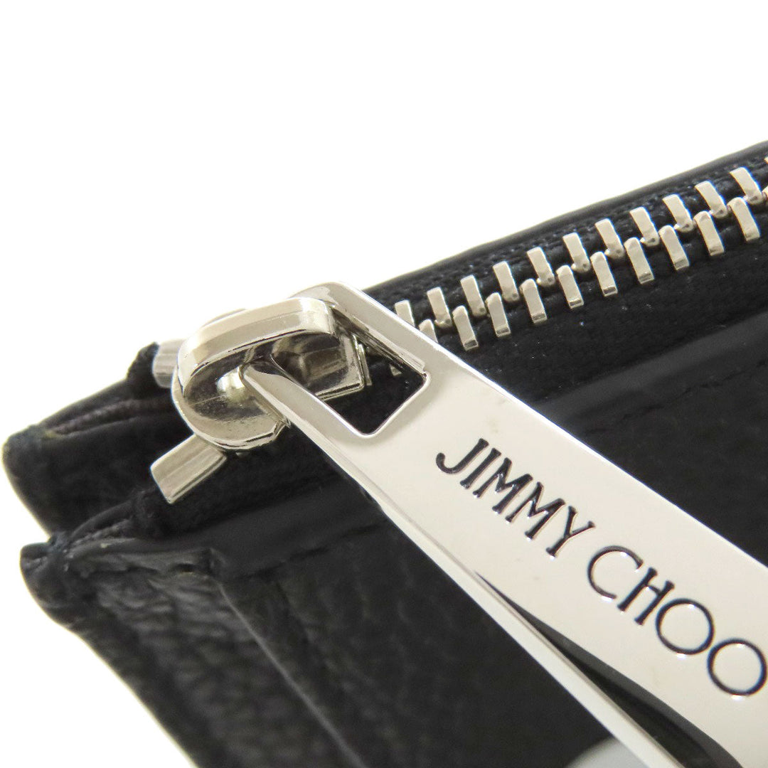 JIMMY CHOO Bifold Wallet leather black Star motif studs