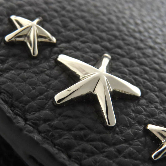 JIMMY CHOO Bifold Wallet leather black Star motif studs