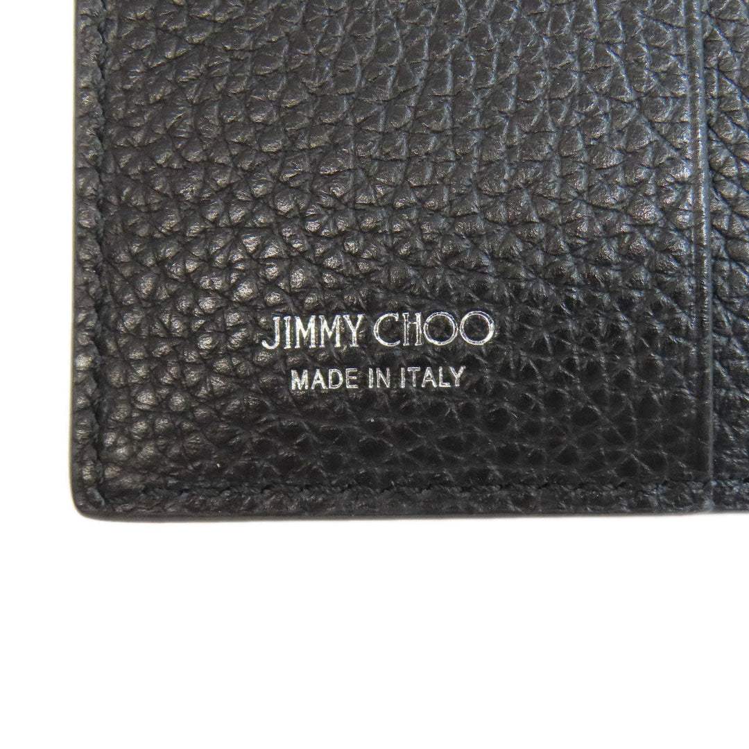JIMMY CHOO Bifold Wallet leather black Star motif studs