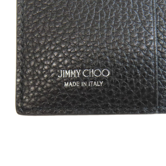 JIMMY CHOO Bifold Wallet leather black Star motif studs