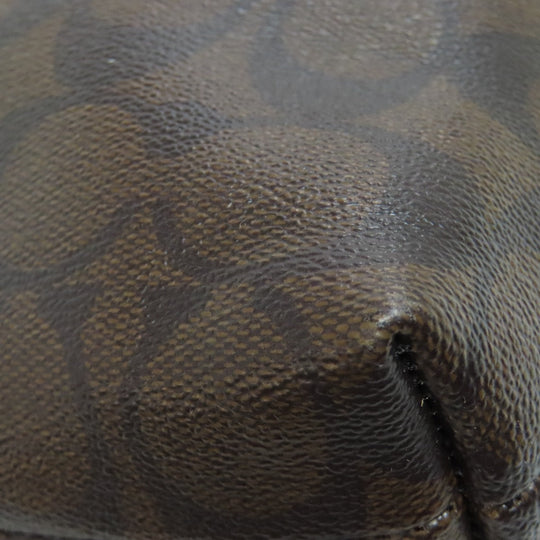 COACH Shoulder Bag F58297 PVC Brown Signature